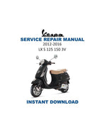 Vespa LX S 125 150 3V ie Service Manual PDF service repair manual cover