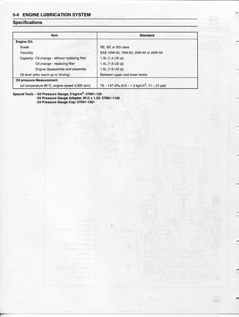 Kawasaki Super Sherpa KL250 Service Manual service manual preview page 10