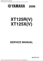Yamaha XT125 Service Manual service manual preview page 2