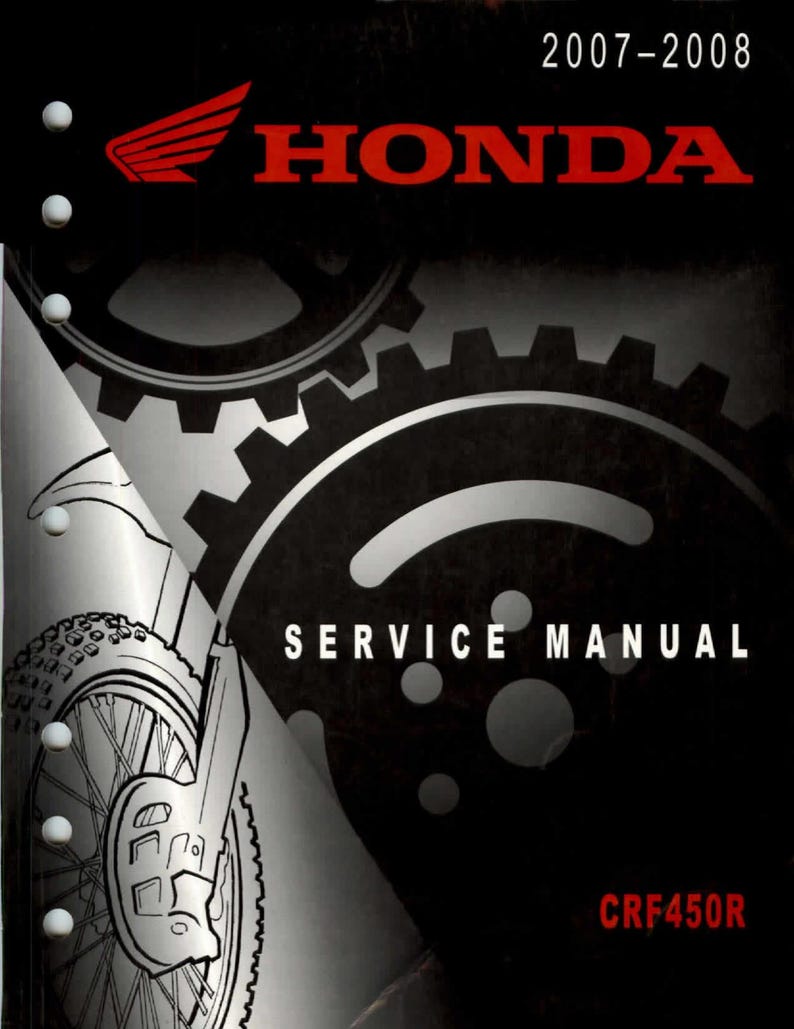 Honda CRF450R Service Manual service manual preview page 2