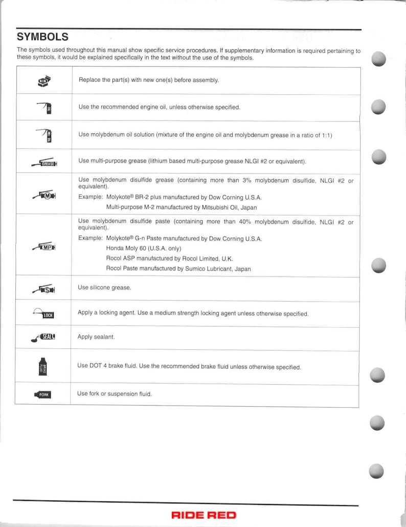 Honda CRF450R Service Manual service manual preview page 9
