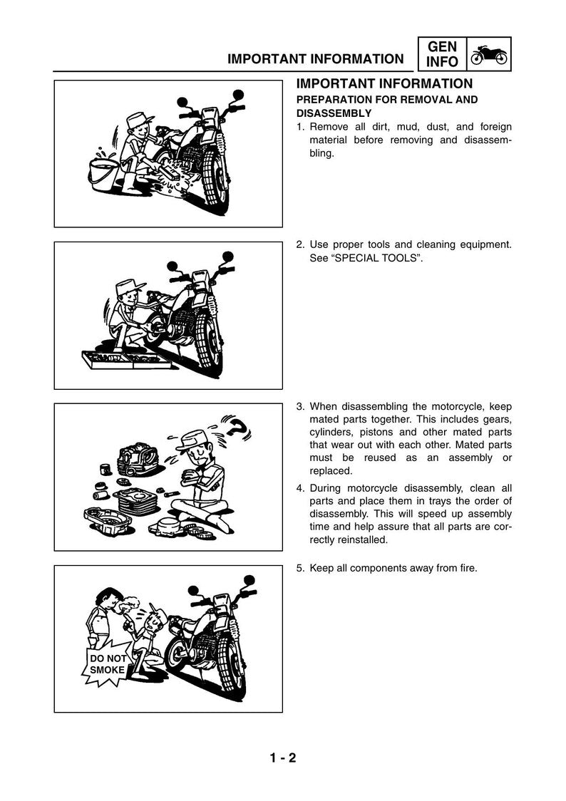 Yamaha XT125 Service Manual service manual preview page 5