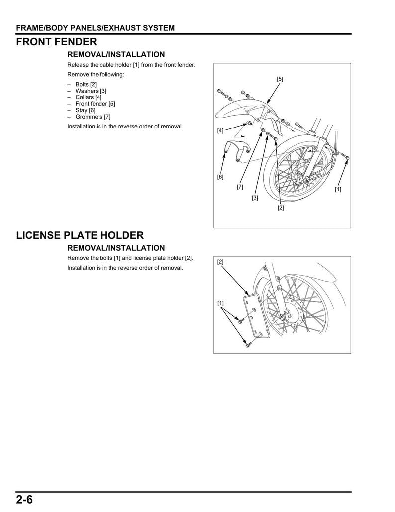 Honda CGX125 Service Manual service manual preview page 3