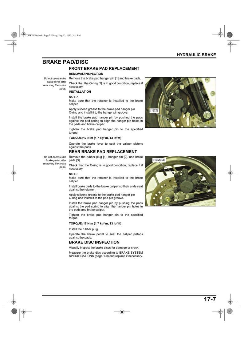 Honda Grom 125 Service Manual service manual preview page 4