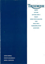Triumph T300 750 1200 Service Manual 1991-1999 Motorcycle service manual preview page 2