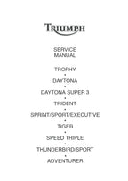 Triumph T300 750 1200 Service Manual 1991-1999 Motorcycle service manual preview page 3