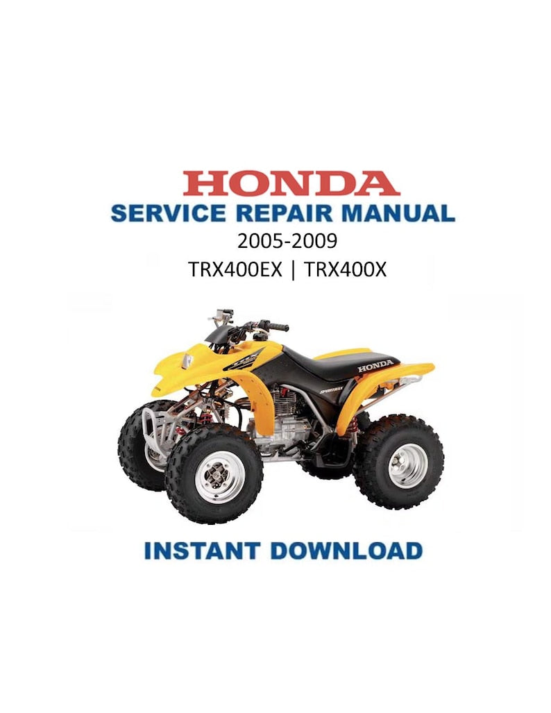 Honda TRX400EX TRX400X Service Manual PDF service repair manual cover