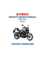 Yamaha MT-03 Service Manual PDF service repair manual cover