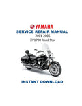 Yamaha XV1700 Road Star Warrior Service Manual PDF service repair manual cover