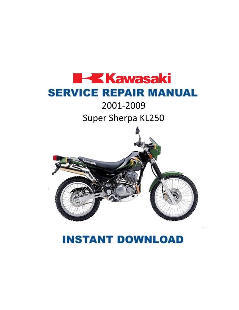 Kawasaki Super Sherpa KL250 Service Manual PDF service repair manual cover