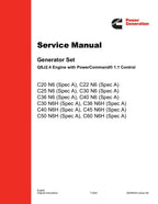 Cummins C20 C60 N6 N6H Generator Set Service Manual 2022-2026 service manual preview page 2