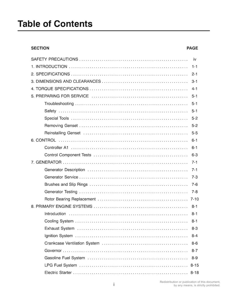 Cummins Onan KY KYD RV Generator Service Manual service manual preview page 7