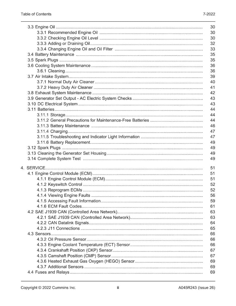 Cummins C20 C60 N6 N6H Generator Set Service Manual 2022-2026 service manual preview page 6