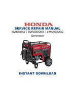 Honda EM4000SX EM5000SXK3 EM6500SXK2 Generator Service Manual 2011-2015 PDF service repair manual cover