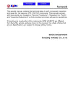SYM GTS 125i EVO Service Manual service manual preview page 3