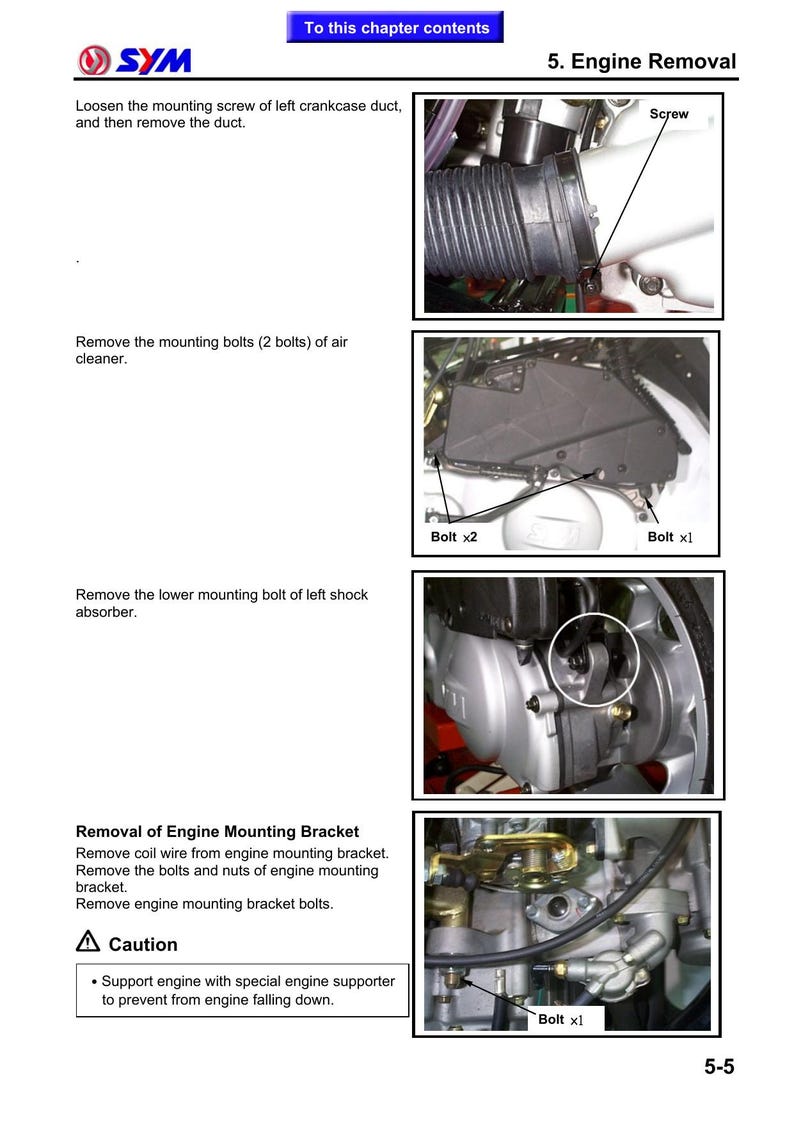 SYM GTS 125i EVO Service Manual service manual preview page 11