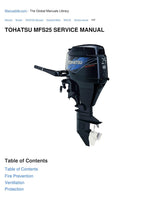 Tohatsu MFS25 MFS30 Service Manual service manual preview page 7