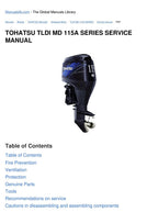 Tohatsu TLDI MD 115A Service Manual service manual preview page 5