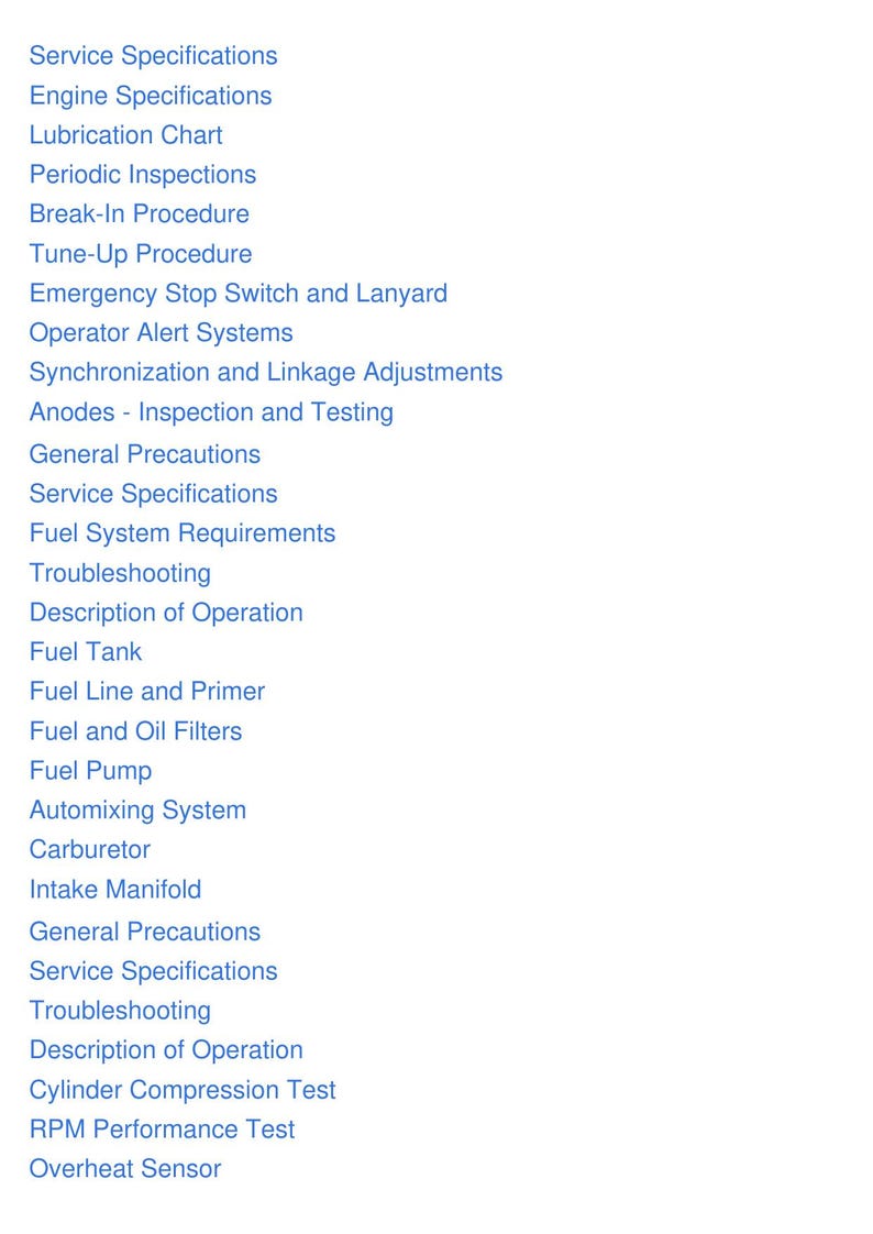 Tohatsu M 40 50 60 70 80 90 115 140 HP Outboard Service Manual service manual preview page 8