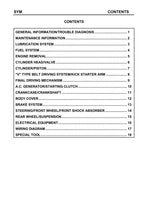 SYM Symphony 150 Service Manual 2005-2009 Motorcycle service manual preview page 2