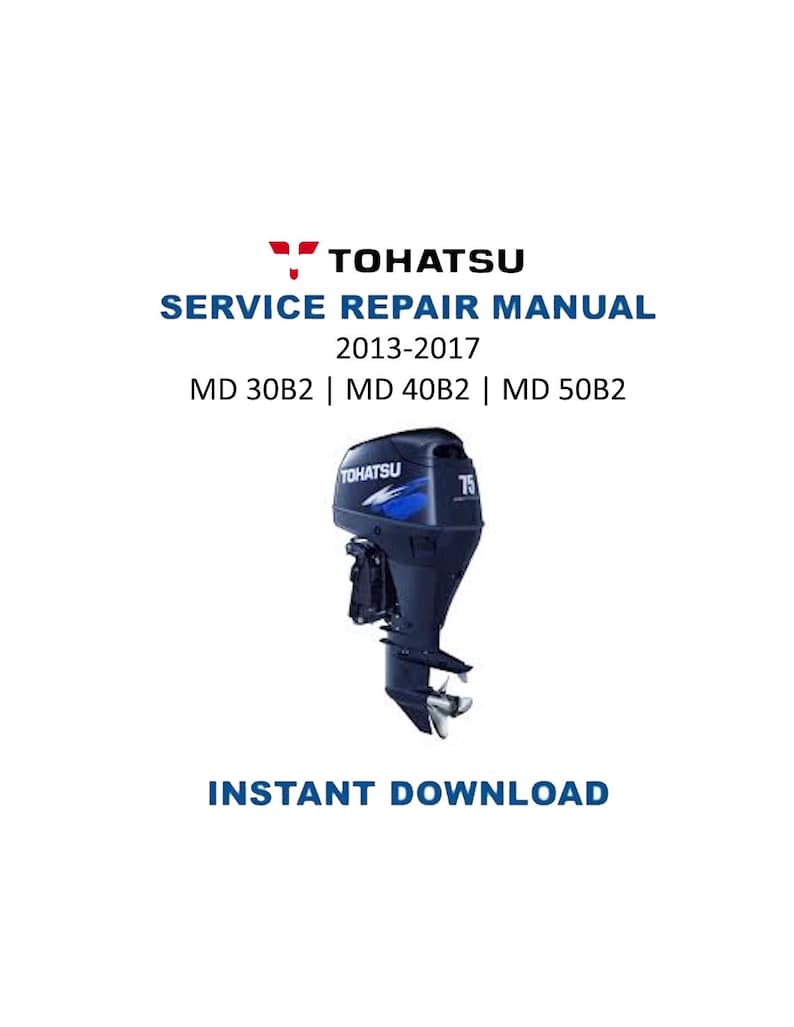Tohatsu MD 30B2 40B2 50B2 Service Manual PDF service repair manual cover