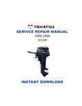 Tohatsu 9.9 HP Outboard Service Manual 2000-2004 Repair PDF service repair manual cover