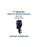 Tohatsu TLDI MD 115A Service Manual PDF service repair manual cover