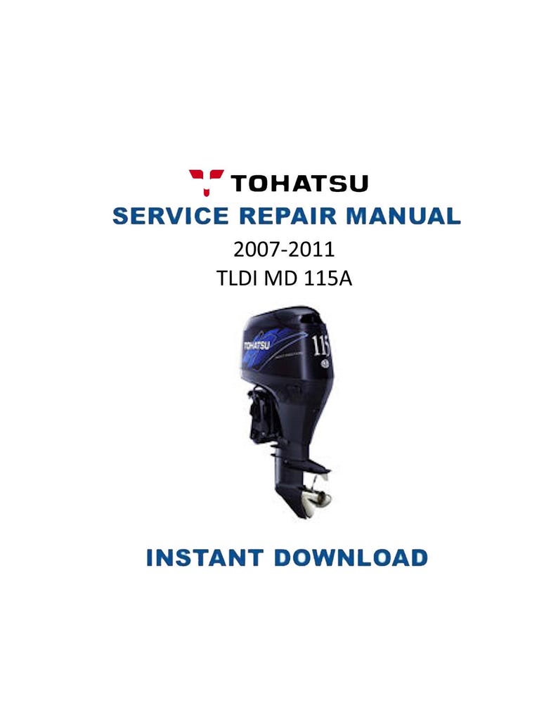 Tohatsu TLDI MD 115A Service Manual PDF service repair manual cover