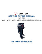 Tohatsu M 40 50 60 70 80 90 115 140 HP Outboard Service Manual PDF service repair manual cover