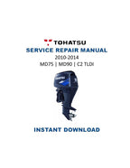Tohatsu MD 75 90 C2 TLDI Service Manual PDF service repair manual cover