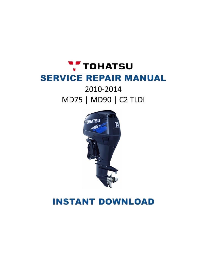 Tohatsu MD 75 90 C2 TLDI Service Manual PDF service repair manual cover