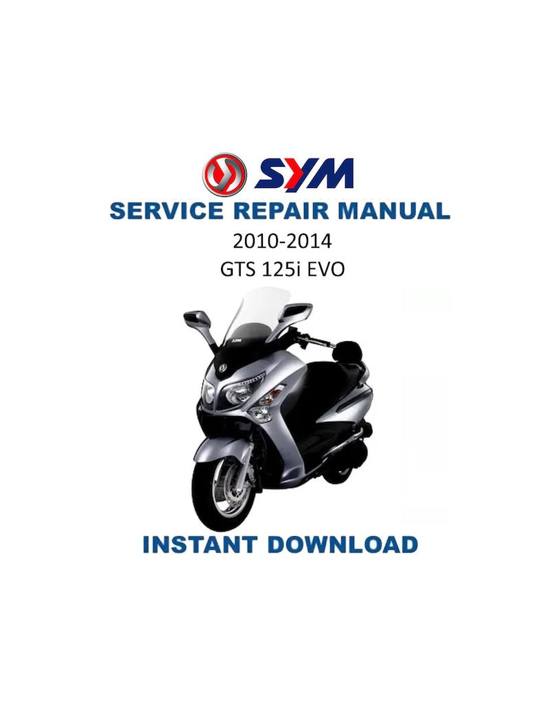 SYM GTS 125i EVO Service Manual PDF service repair manual cover