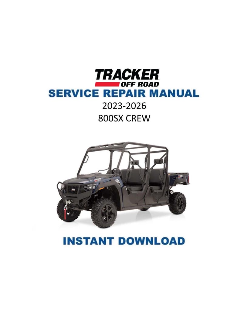 Tracker Offroad 800 CREW UTV Service Manual PDF service repair manual cover