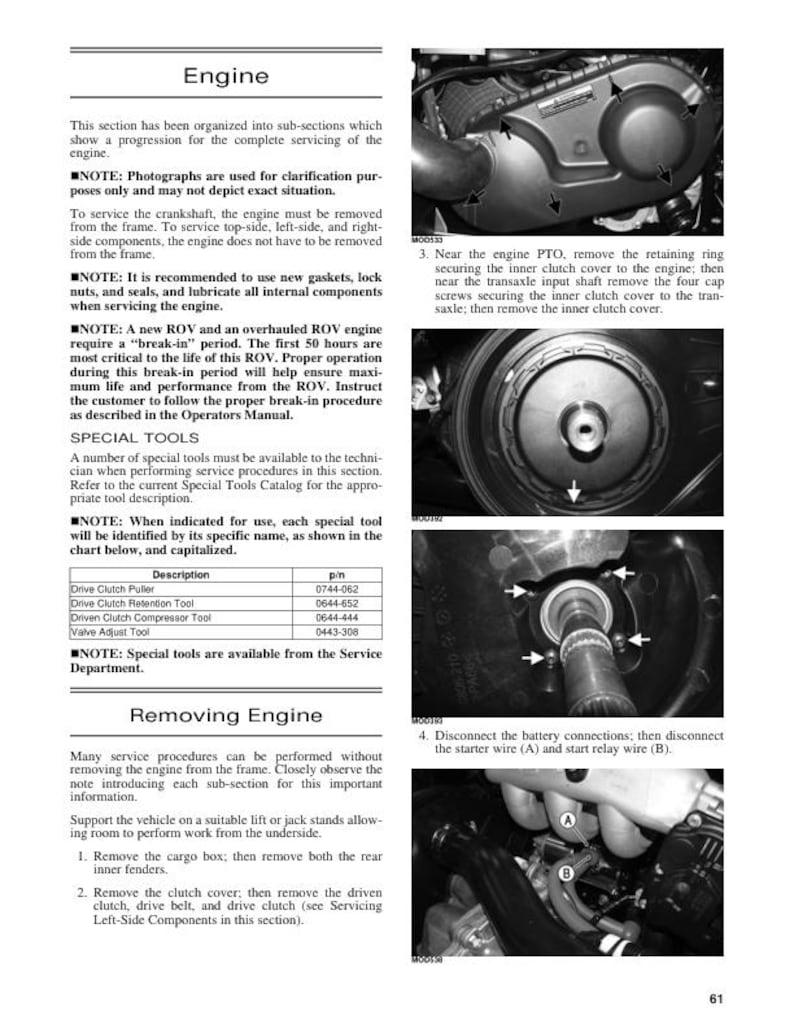 Tracker Offroad 800 SX UTV Service Manual service manual preview page 10