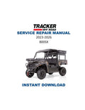 Tracker Offroad 800 SX UTV Service Manual PDF service repair manual cover