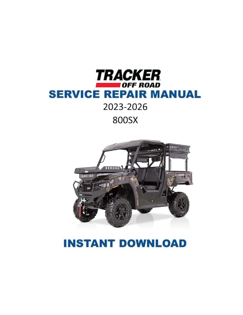 Tracker Offroad 800 SX UTV Service Manual PDF service repair manual cover