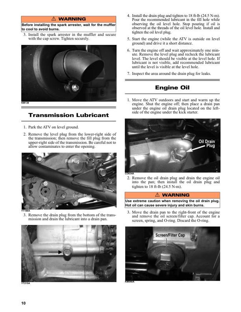 Tracker Offroad 90 ATV Service Manual service manual preview page 4