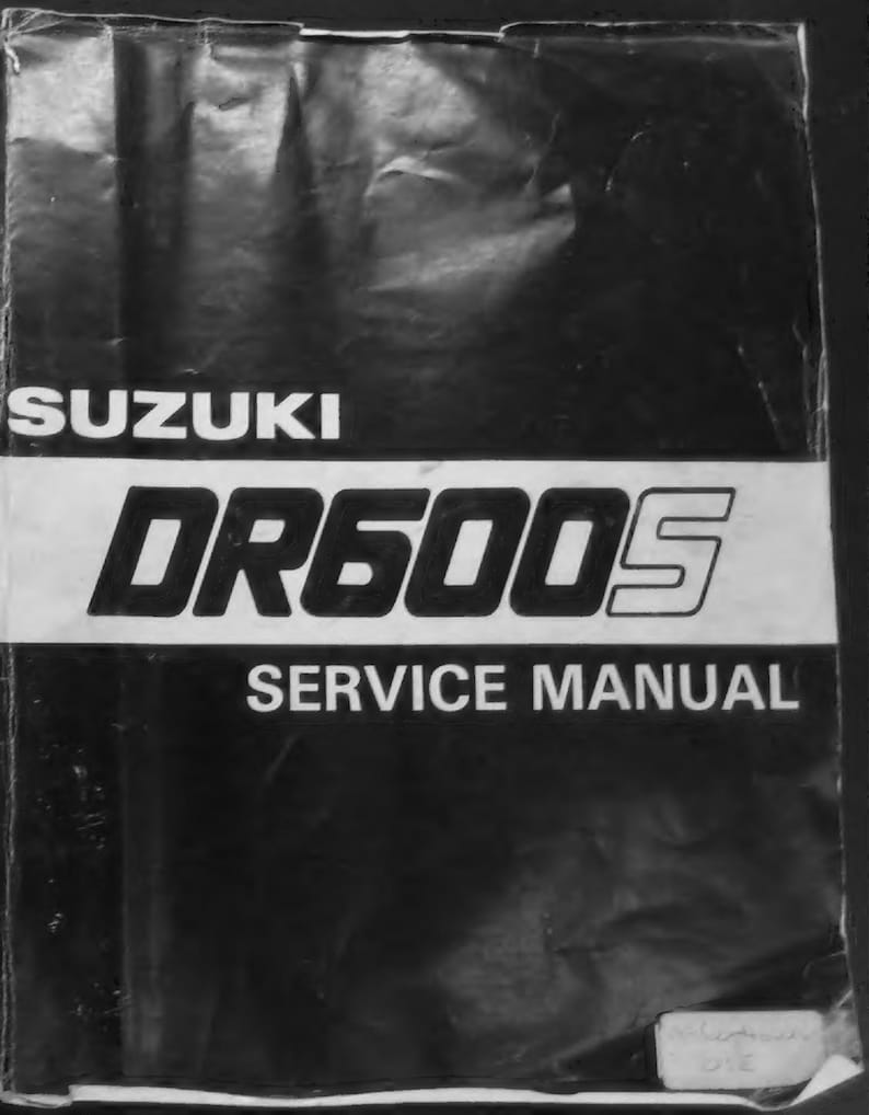 Suzuki DR600S DR500S Service Manual service manual preview page 2