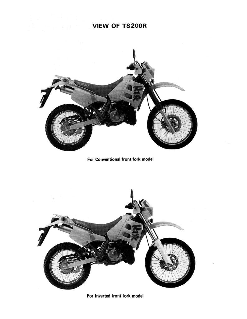 Suzuki TS200R Service Manual 1990-1994 Motorcycle service manual preview page 4