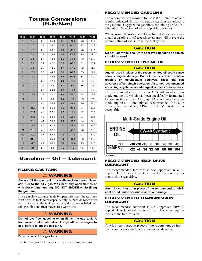 Tracker Off Road 300 ATV Service Manual service manual preview page 9