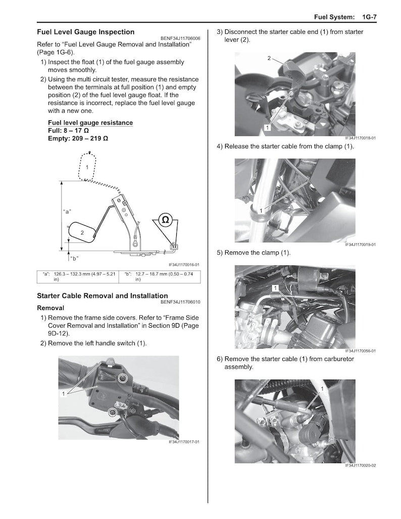 Suzuki GSX150 Service Manual 2015-2019 Motorcycle Repair service manual preview page 5