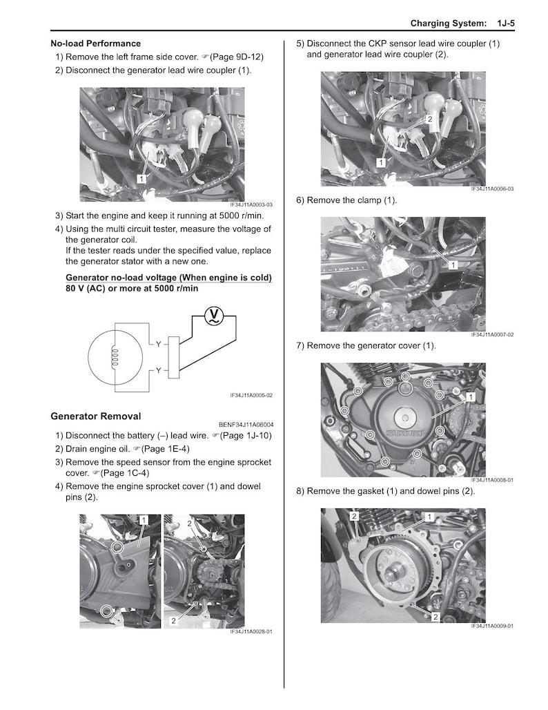 Suzuki GSX150 Service Manual 2015-2019 Motorcycle Repair service manual preview page 6