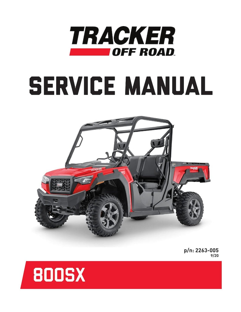Tracker Off Road 800SX Service Manual service manual preview page 2