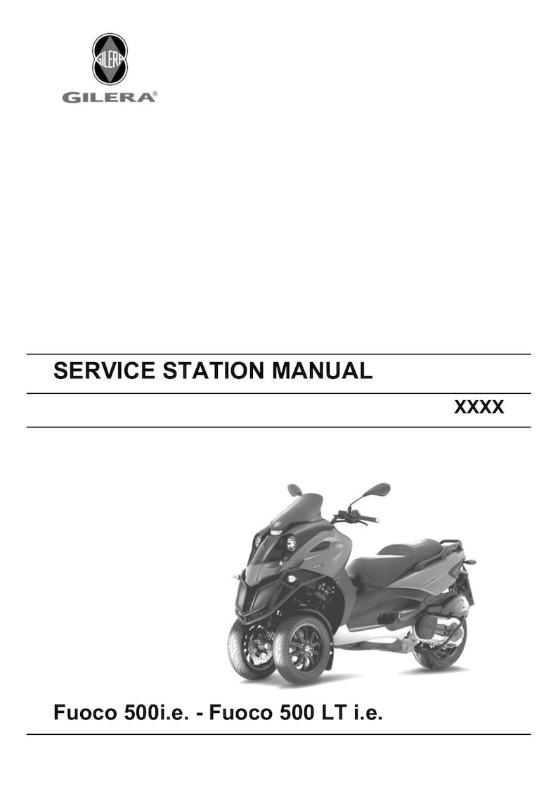 Gilera Fuoco 500 Service Manual service manual preview page 2
