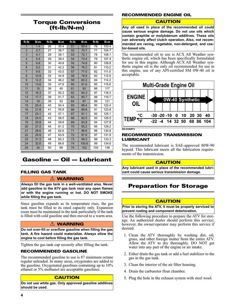 Tracker Off Road 90 ATV Service Manual service manual preview page 10