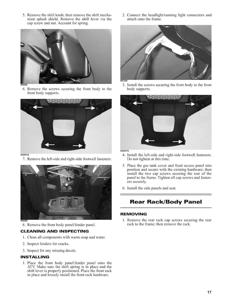 Tracker Off Road 450 ATV Service Manual service manual preview page 3