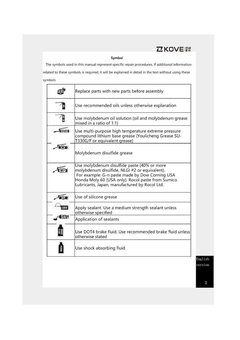 Kove 450 Rally Service Manual service manual preview page 8