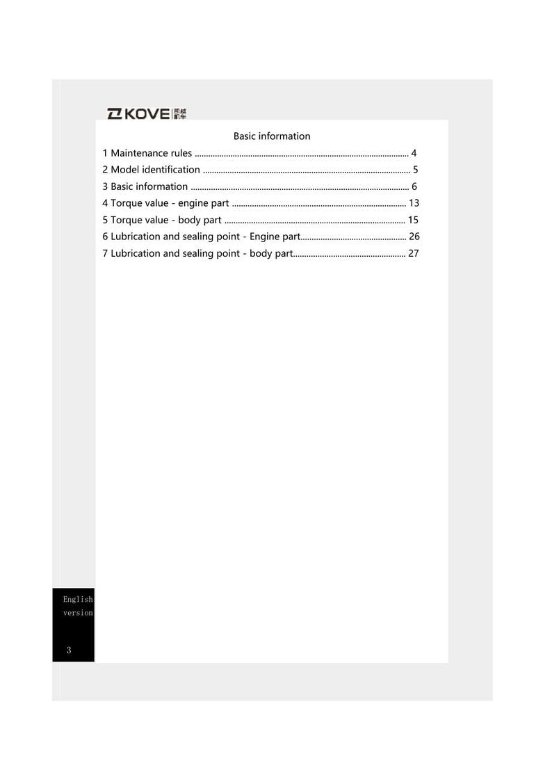 Kove 450 Rally Service Manual service manual preview page 9