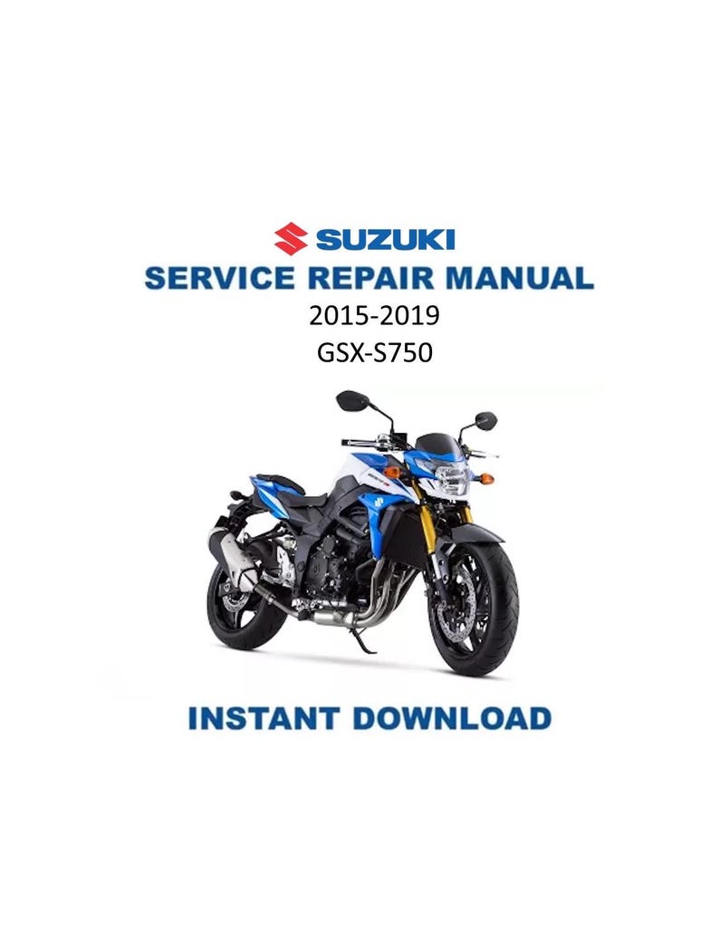 Suzuki GSX-S750 Service Manual PDF service repair manual cover