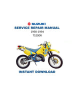 Suzuki TS200R Service Manual 1990-1994 Motorcycle PDF service repair manual cover